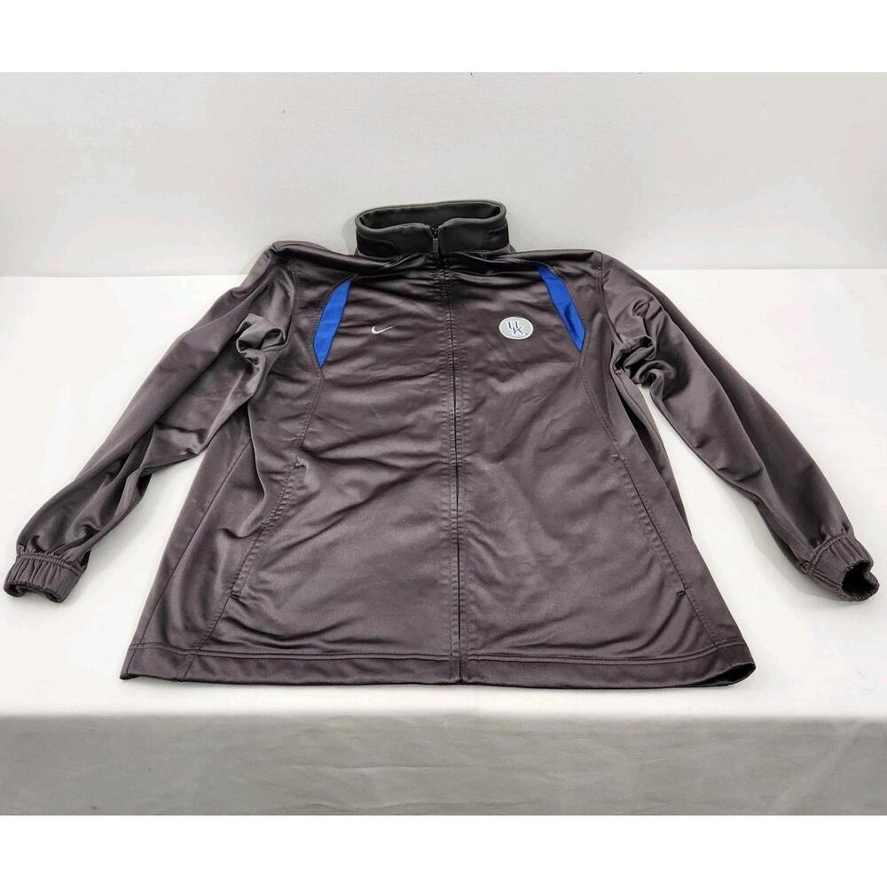 Nike Kentucky Wildcats Basketball Elite UK Full Zip Jacket Gray Grey Men’s XL